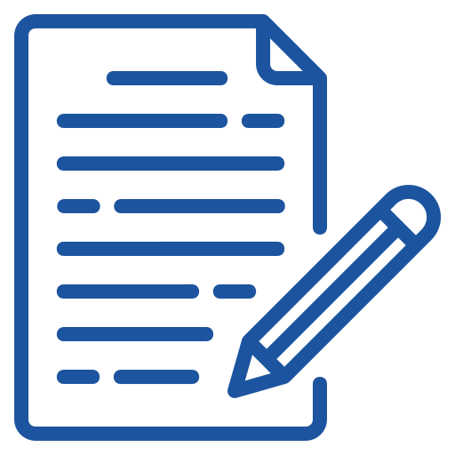 copywriting | AD-IOS Web Development | AD-IOS Web Development Icon of a document with a pencil, representing editing or writing a document