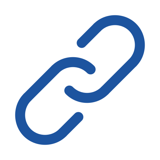 link 1 | AD-IOS Web Development | AD-IOS Web Development Blue chain link icon indicating a hyperlink (clickable link)