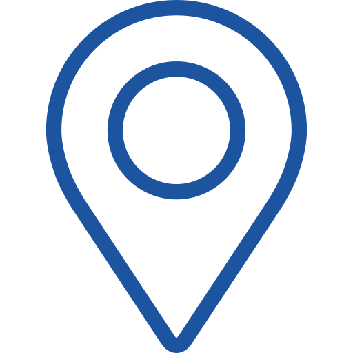 pin | AD-IOS Web Development | AD-IOS Web Development Blue location pin icon indicating a place on a map