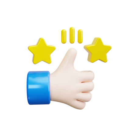 thumbs-up-3d-icon-png-download-13328888 | AD-IOS Web Development | AD-IOS Web Development 3D thumbs-up with two yellow stars above, signaling a high rating or positive feedback.